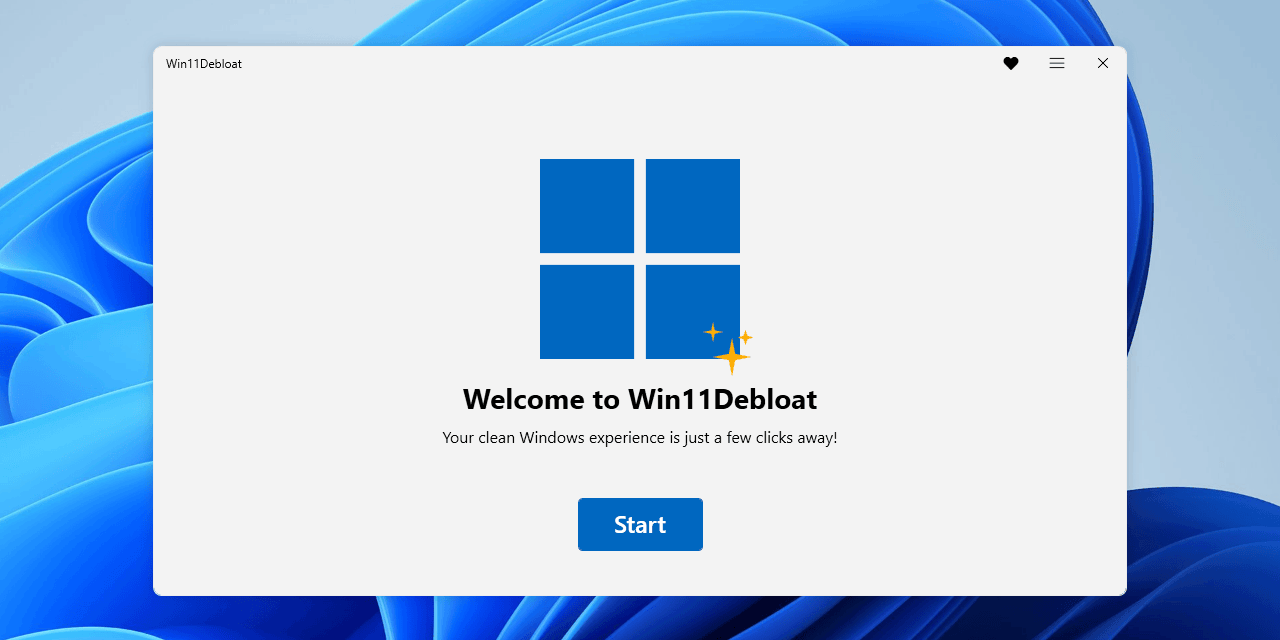 Win11Debloat Menu